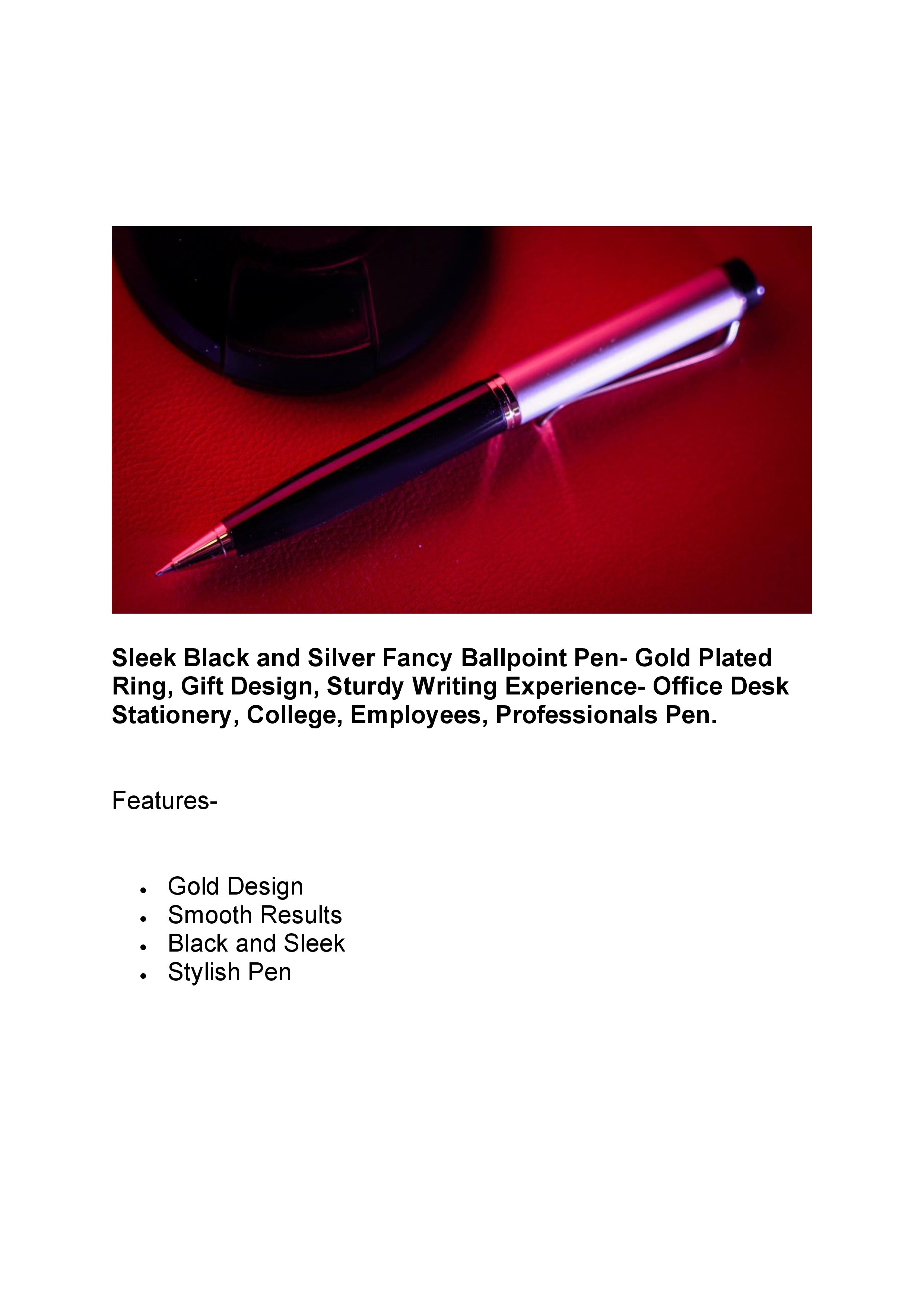 Black and Silver Ballpoint Pen